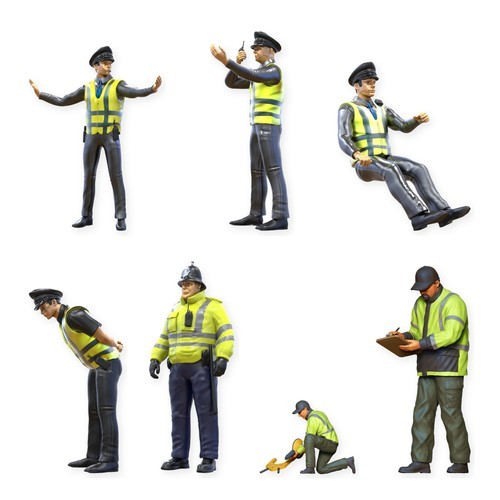 Verkehrspolizei figuren set - verkehrspolizei,